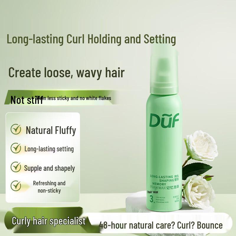 DUF Foam Hair Wax for Curly Hair