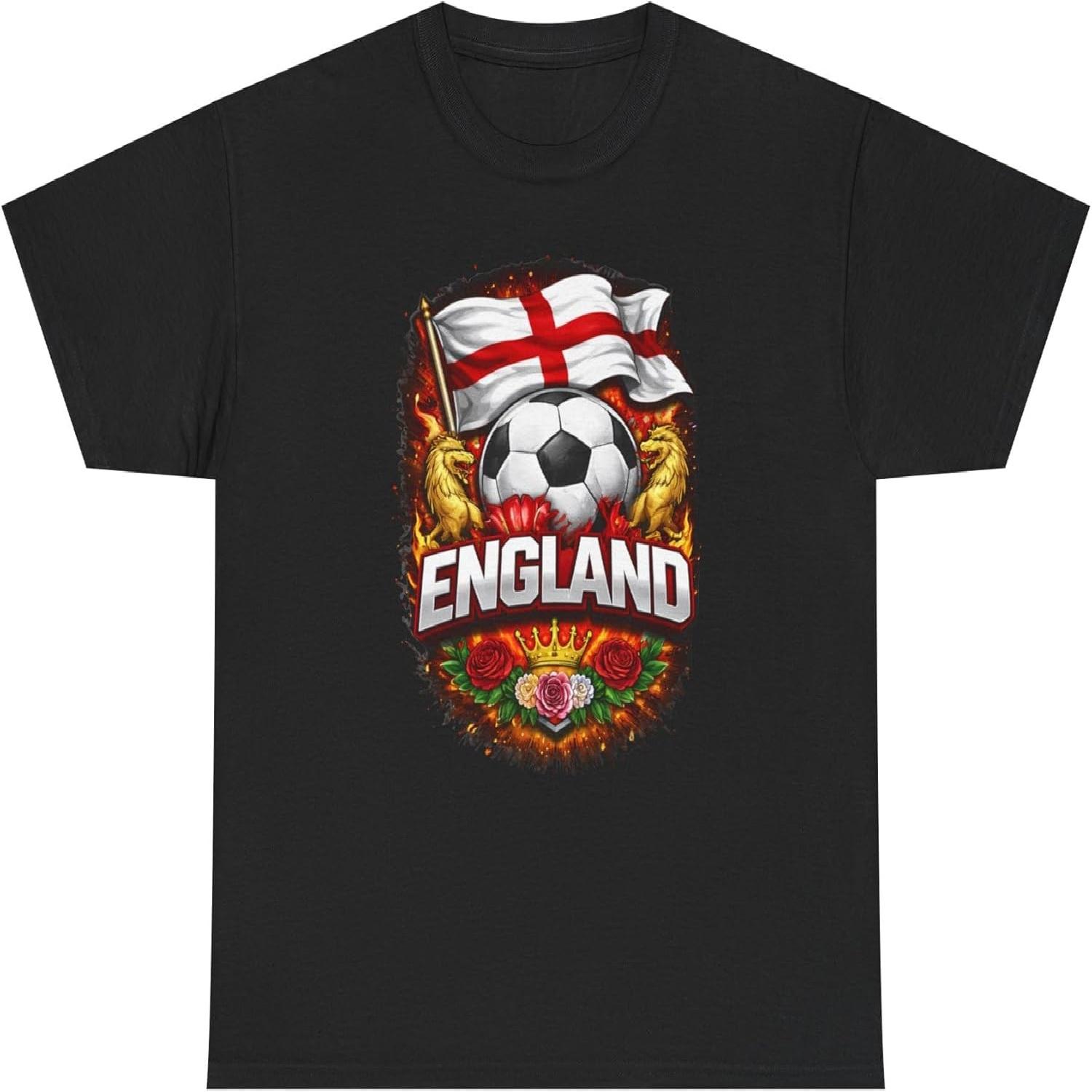 England Football Fan T-Shirt – English Soccer Pride Shirt, Classic England Football Design S