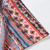 Men Short Sleeve Shirt Orange Vertical Stripe Printed Fashion Men Summer Shirt