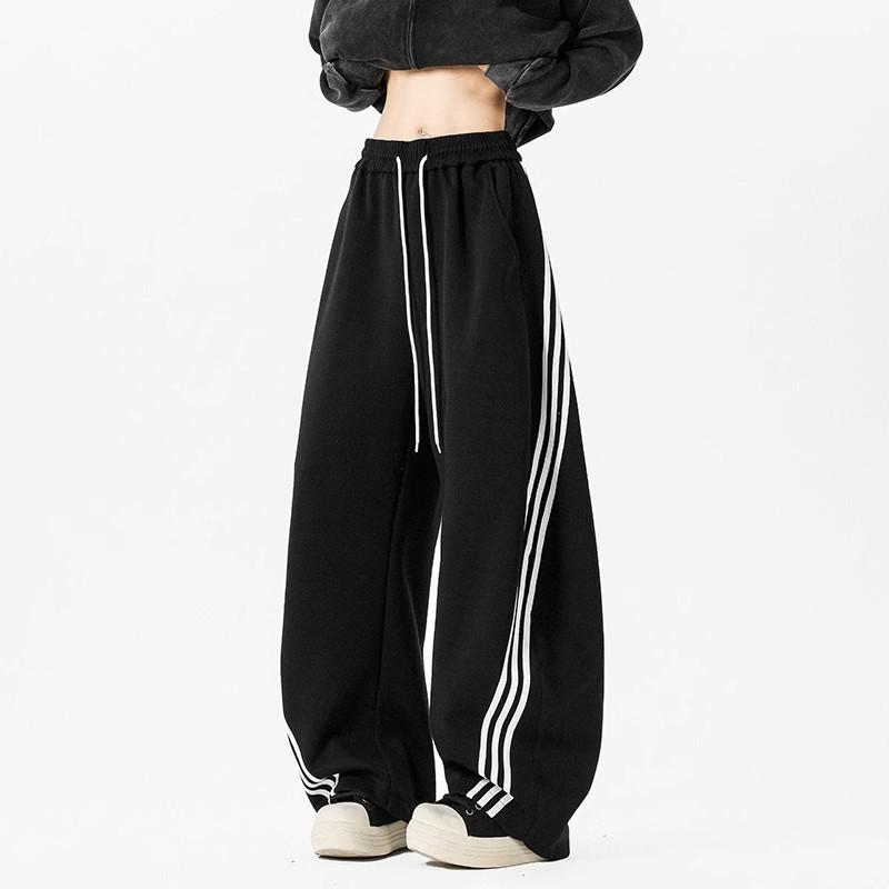 

Мужские танцевальные брюки хип-хоп широкие: Весенне-осенние повседневные спортивные брюки Double Extra Large чёрный