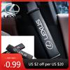 Autocollants Intérieurs 1/2 Pièces Couvercle de Ceinture de Sécurité de Voiture en Fibre de Carbone Étui de Protection d'Épaule Accessoires Intérieurs Pour LS LC IS350 ES300