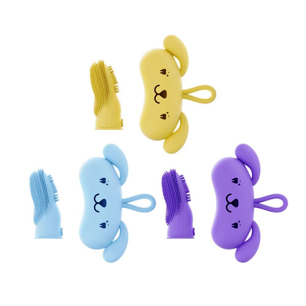 Soft Silicone Cat Toothbrush Double-sided Pet Teeth Cleaning Tool Dog Finger Toothbrush  Puppies