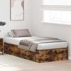 Storage Bed Frame Smoked Oak 31.5  x 78.7  (80 x 200 cm)