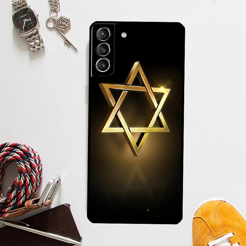 

David Jewish Star Symbol Case For Samsung Galaxy S24 Ultra S23 S22 S21 Plus S20 FE S8 S9 S10 Note 10 20 Ultra Cover Galaxy S24 Plus