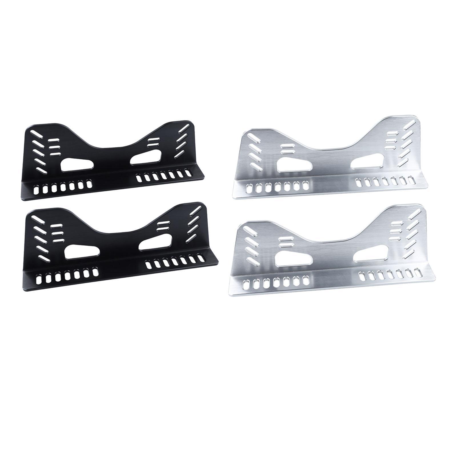 2 Pieces Race Seat Side Mount Brackets Easy to Install Heavy Duty Sturdy Aluminum Alloy Side Mounting Bracket Repair Parts чёрный