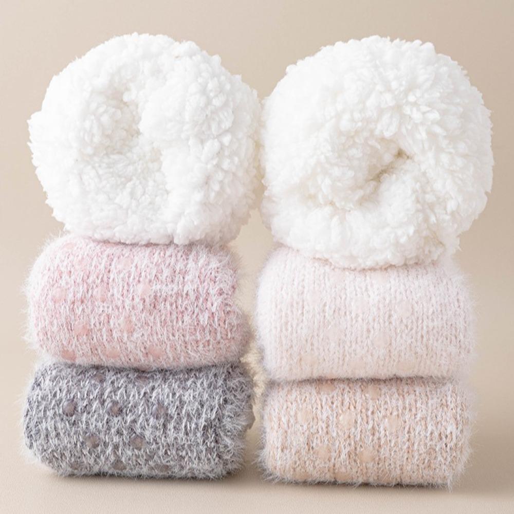 Fluffy Thick Thermal Socks Anti Slip Winter Warm Sock Soft Fleece Floor Socks  Indoor