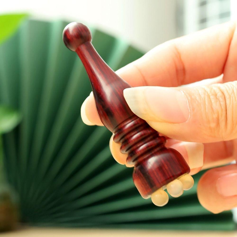 Sandalwood Eye Massage Stick Lotus Seedpod Shape Skin Care Massager  Face Skin Care