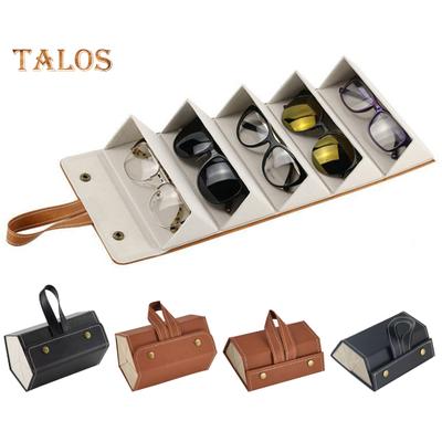 Sonnenbrillen-Aufbewahrungsbox, exquisite Aufbewahrung, verschleißfest, nützlich, 3/5 Gitter, Brillen-Organizer-Box, Reisezubehör