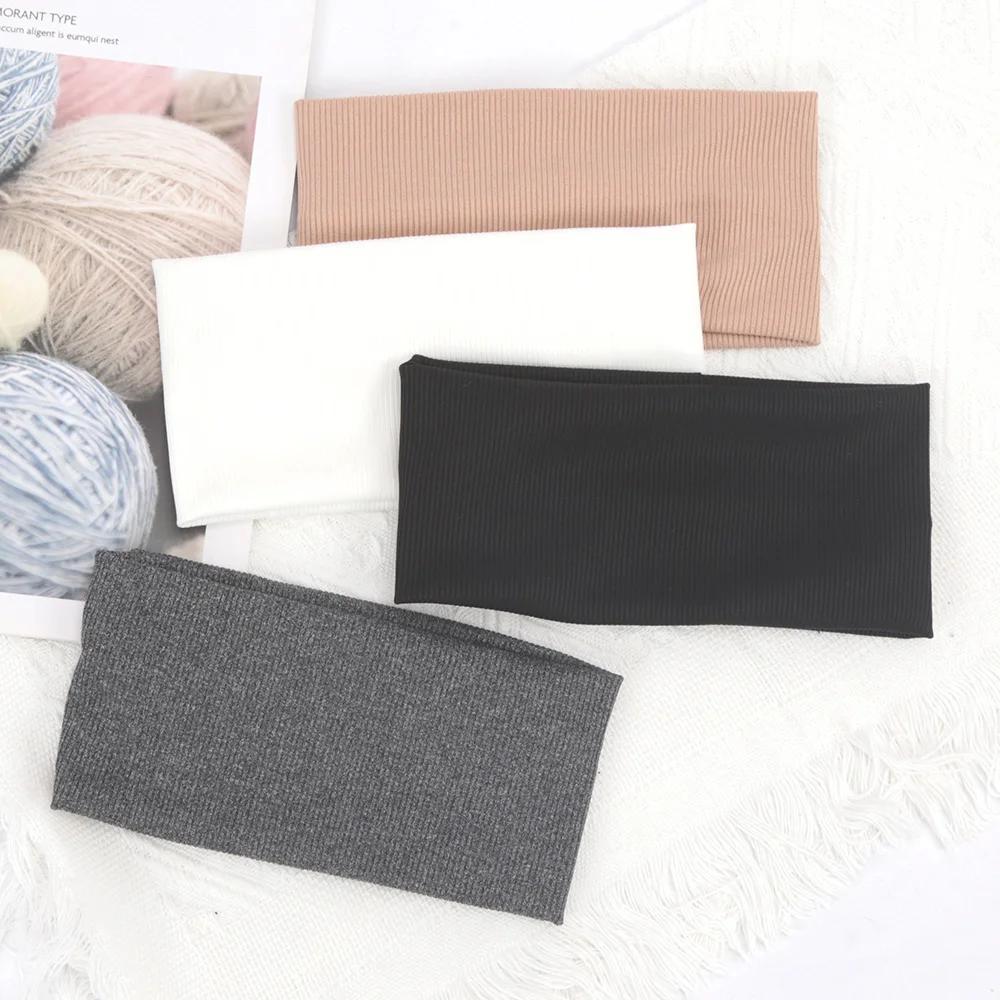 Wide Hair Bands Solid Color Elastic Headband Turban Makeup Hair Hoop Yoga Running Yoga Vintag Headwrap Hairstyles Accessories