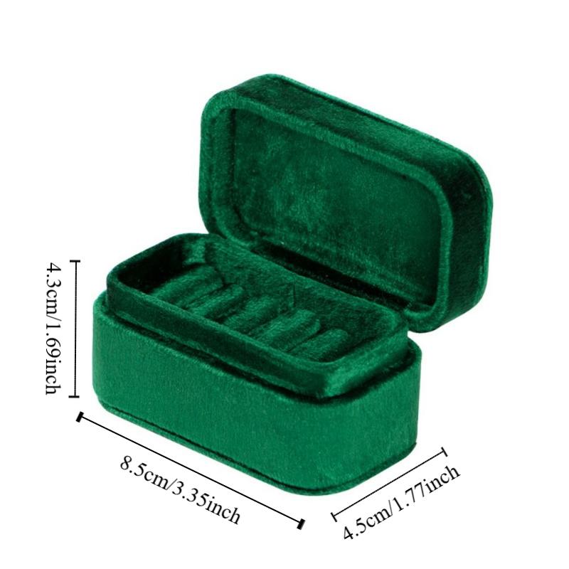 Square Rings Bearer Box Luxury Jewelry Organizer Simple Velvet Rings Holder  Propose
