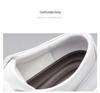 Men's Plus Size Korean Style Casual Cowhide Low-Top Lace-Up Sneakers - Trendy All-Season White Shoes