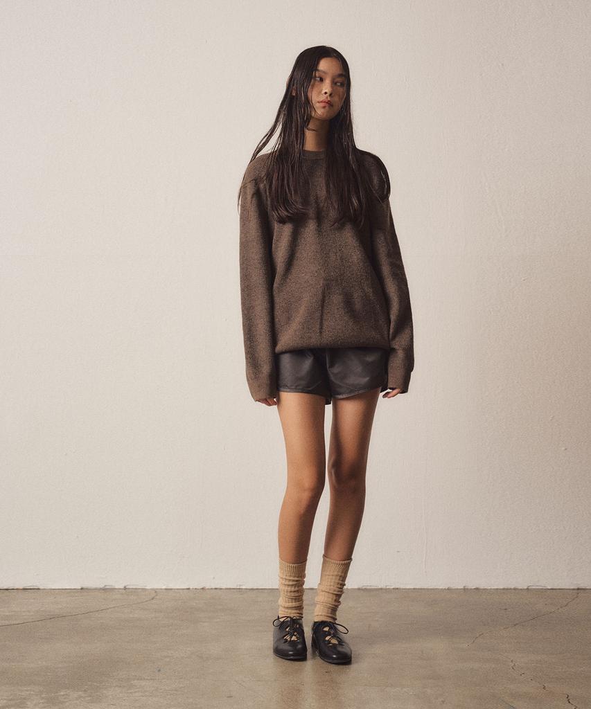 EZIO WOMEN W Soft Filling Round Knit_Brown