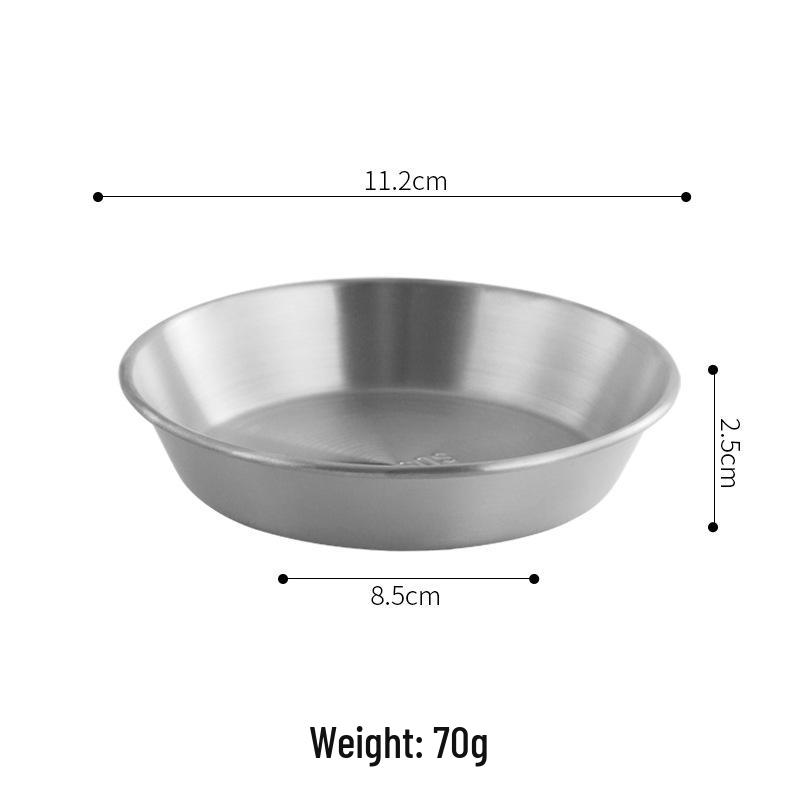 Korean Stainless Steel Dipping Dish for Western Cuisine - Small Tomato Sauce & Seasoning Plate