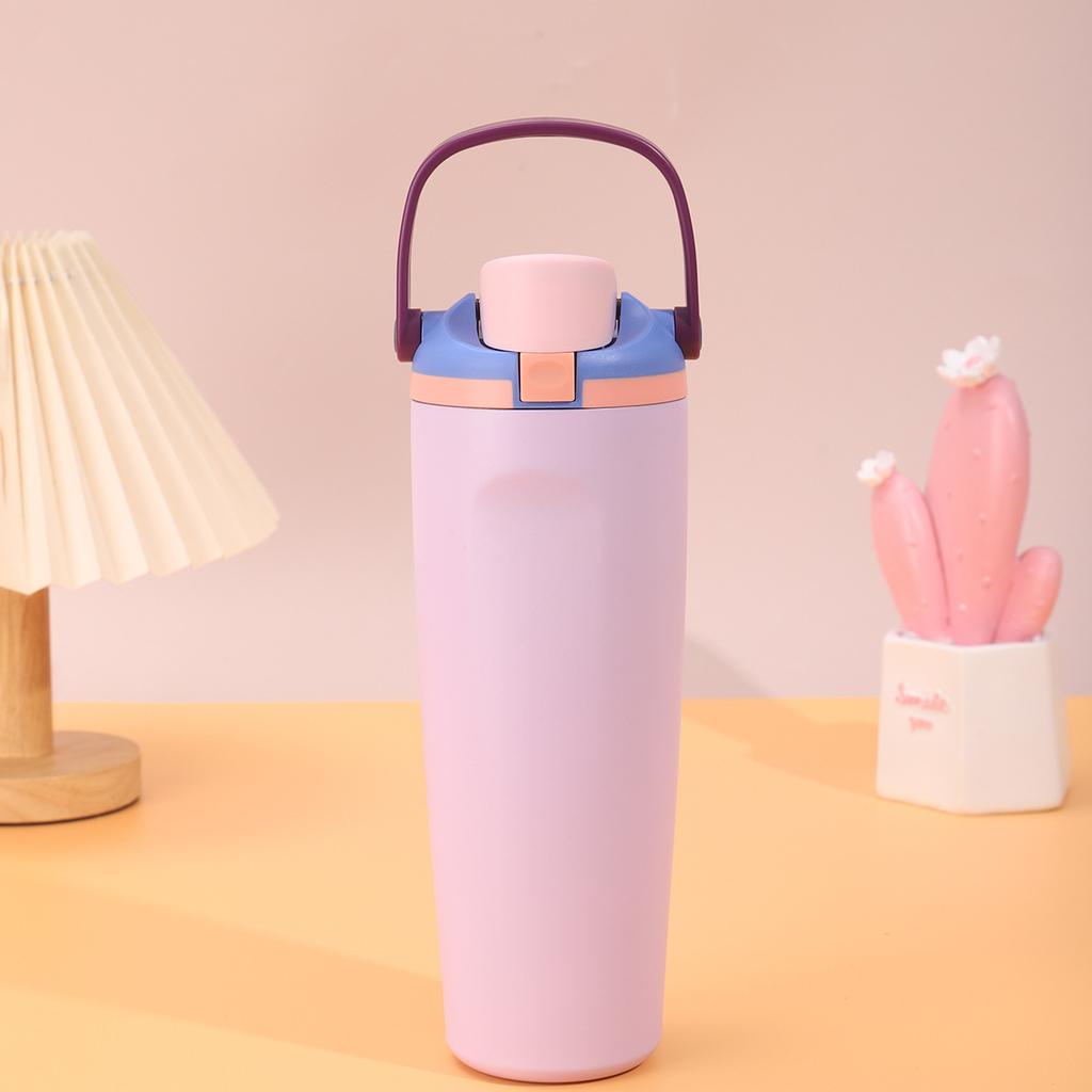 Fashion Thermos Cup Large Capacity Bouncing Fruit Cup Outdoor Portable Accompanying Portable Sports Water Cup