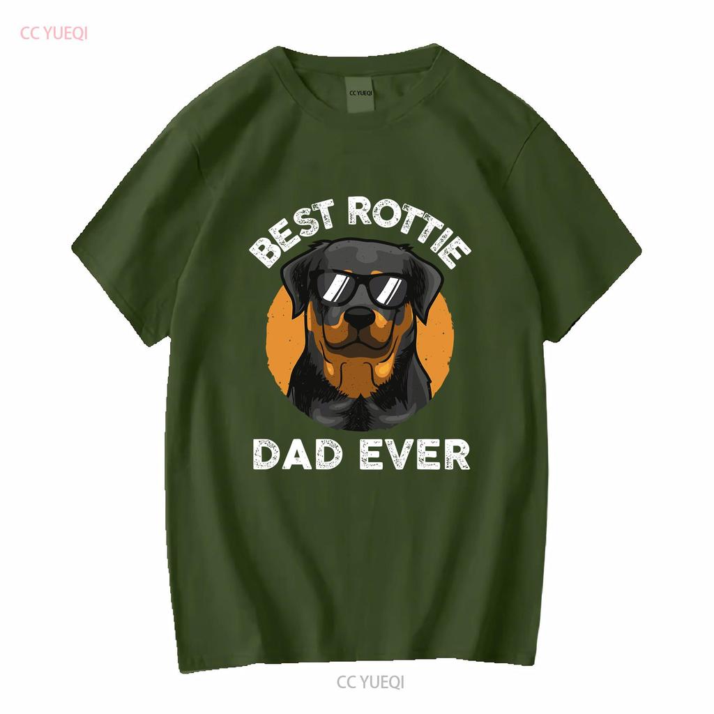 Funny Rottweiler Dad Design For Men Grandpa Rottie Quote T shirt vintage Washed Comfortable streetwear homme Breathable