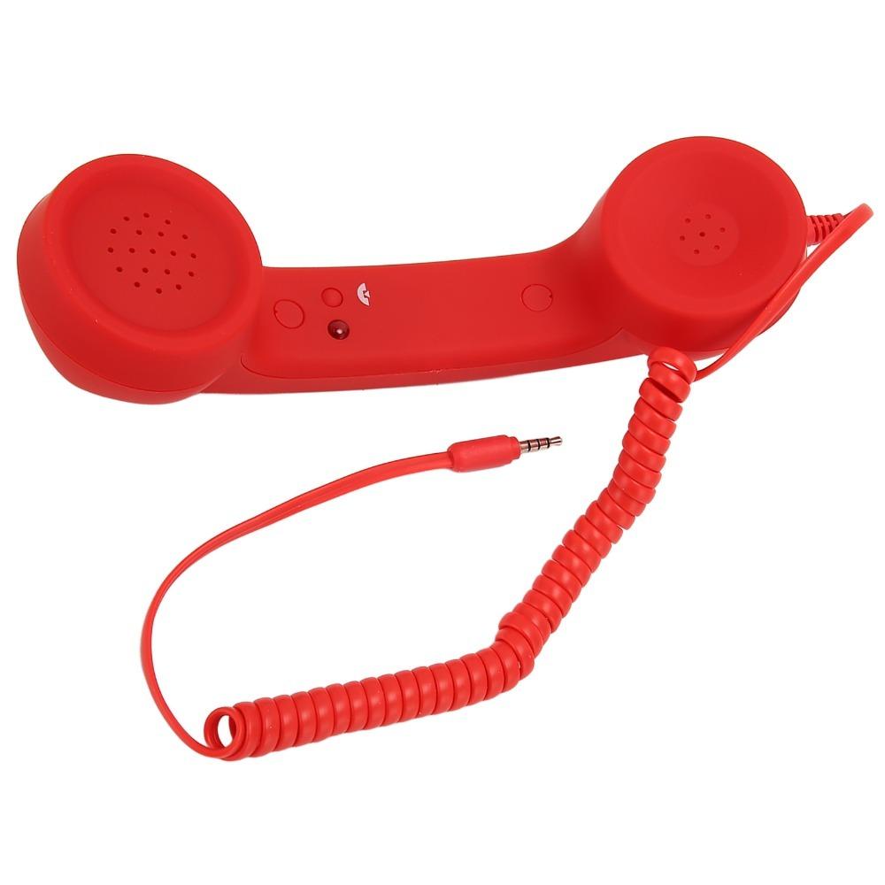 Wired Connection 3.5mm Plug Handset Adjustable Tone Radiation Proof Handset Telephone Conversation