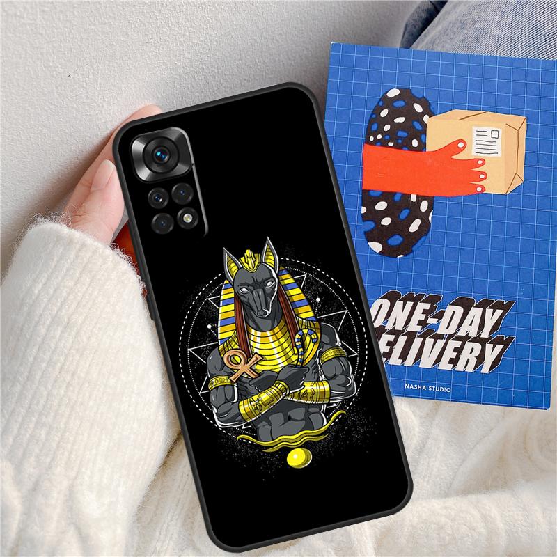 Egypt Nefertiti Anubis Ankh Funda For Xiaomi Redmi Note 11 9 10 12 13 14 Pro 9S 10S 11S 12S Redmi 13C 10C 12C 14C Case