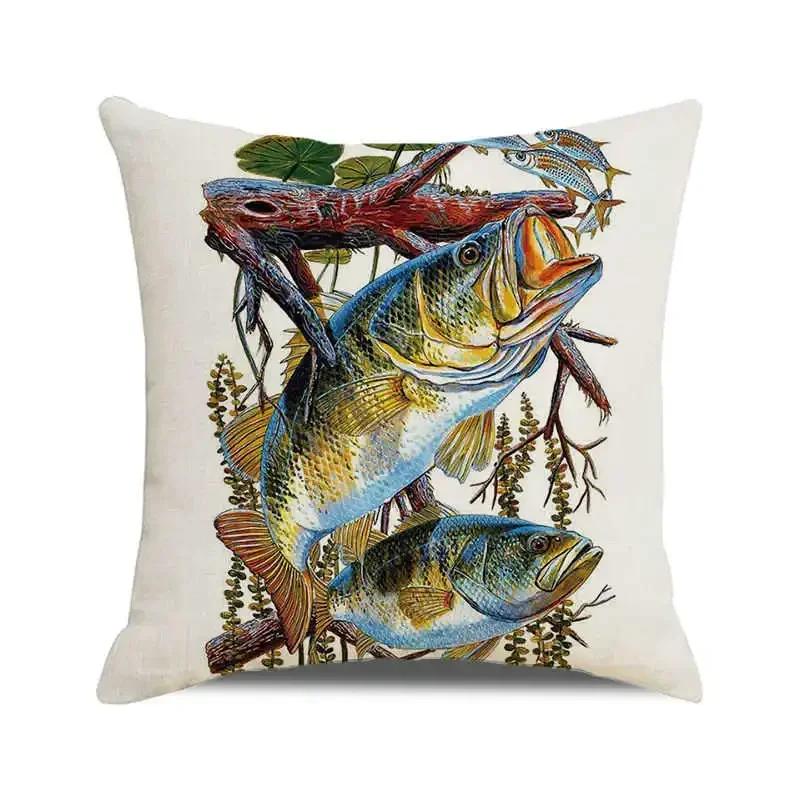 Beautiful Fish Pillowcase for Pillow Shark Pillow Case Decorative Cushion for Elegant Sofa Pillow Cover Interior for Home Decor