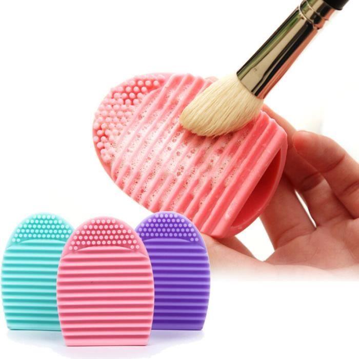Nouveau Nettoyage Maquillage Gant Brosse de Lavage Laveur Conseil Cosmétique Brosse oeuf Bleu