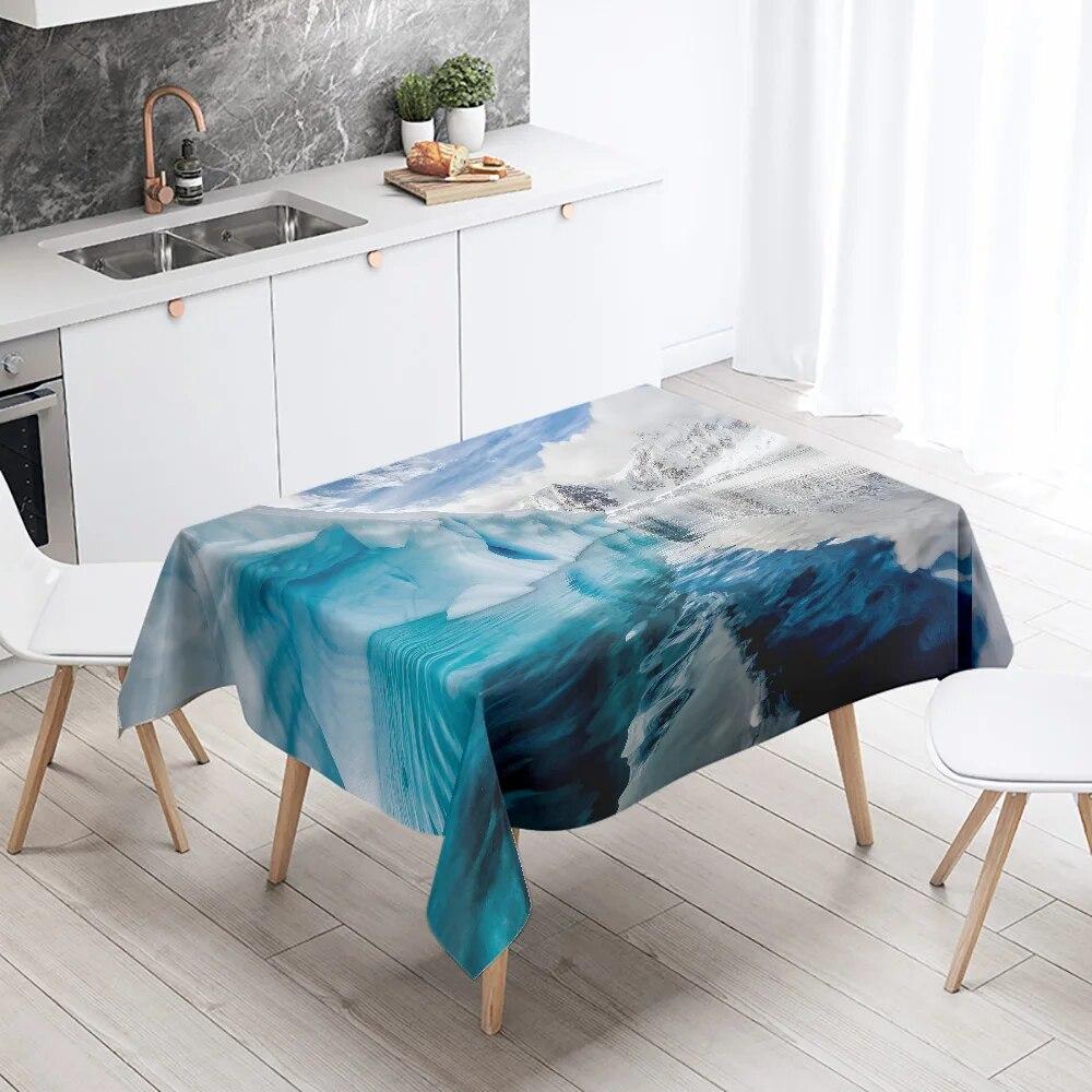 Milky Way Starry Sky Tablecloth  Aurora Scene  Party Restaurant Decoration Antifouling Waterproof Table