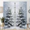 Christmas tree printed curtains, pole bag curtains, bedroom and living room decoration, home decoration, Christmas decoration