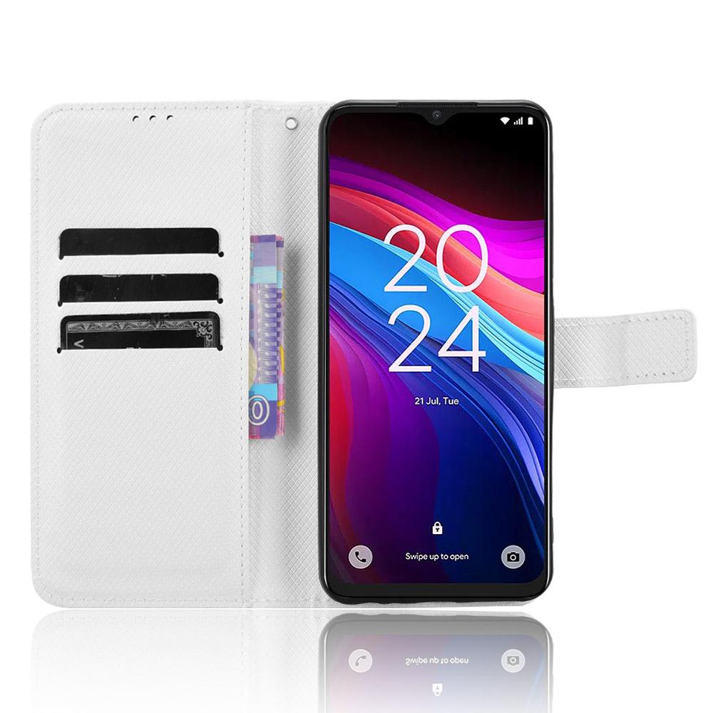 For TCL 503 Case PU Leather Diamond Texture Wallet Phone Cover