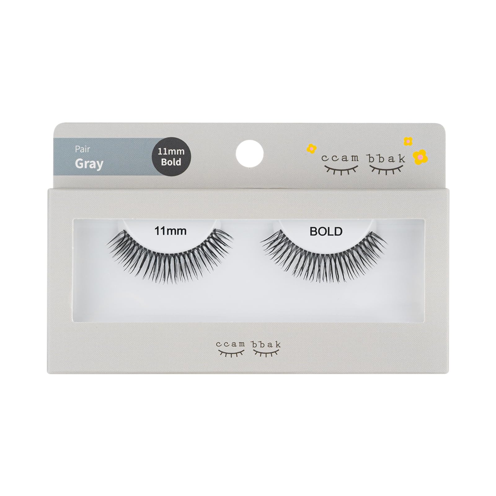 

CCAMBBAK Eyelash Extensions (Pair) - Semi-Permanent, Idol Type, 8mm-12mm, DIY, Natural Look (10mm Thick (Black)) (11mm Bold (Black))