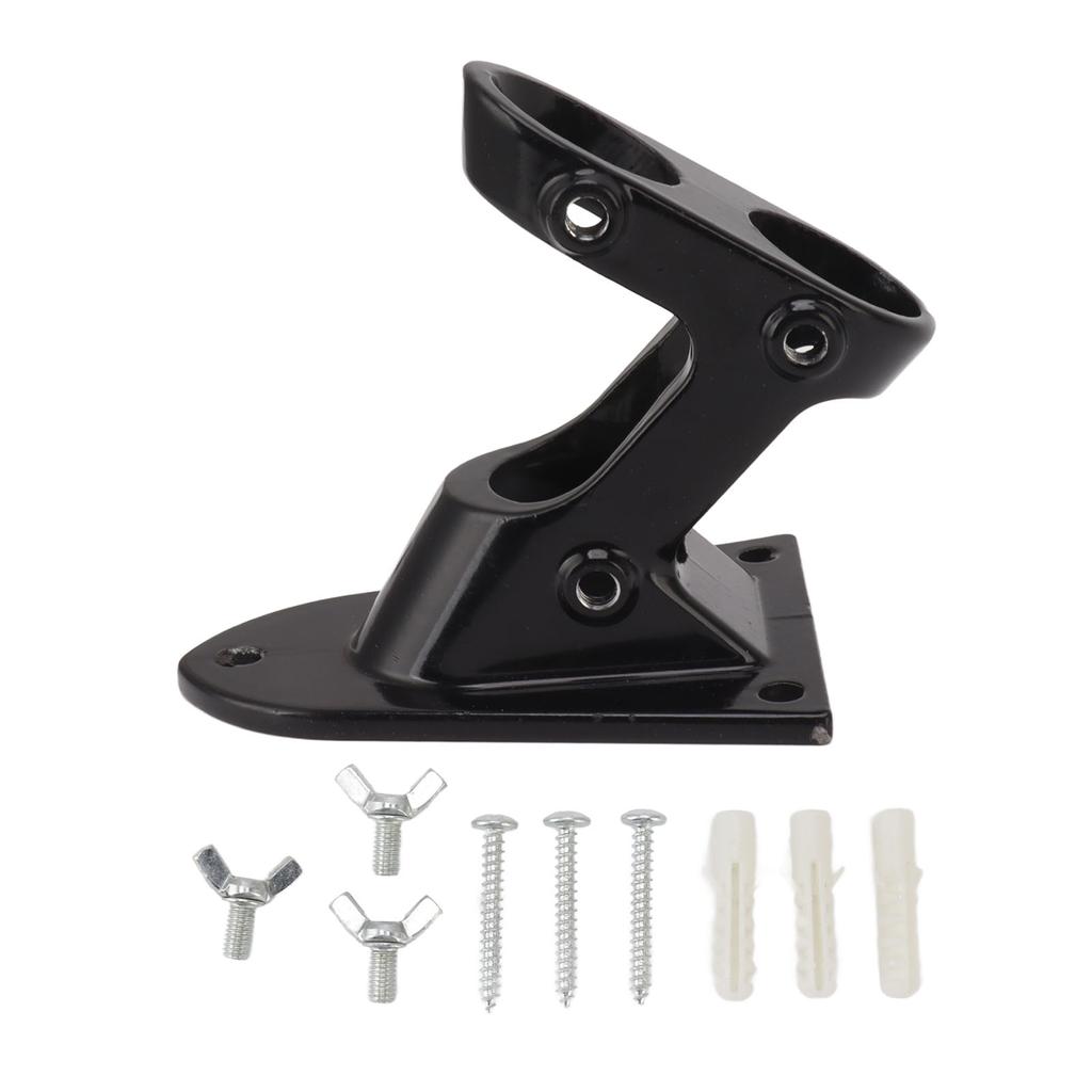 Flag Pole Holder Bracket Aluminum Alloy Double Hole Rustproof Thickening Heavy Duty Flag Holder for