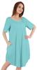Inkmeso Noční košile pro ženy s krátkým rukávem W Noční košile s kulatým výstřihem Jersey tunika