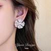 Gold-Plated Zircon Pearl Flower Clip-On Earrings – No Piercing Needed, Luxury Daily Wear
