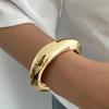 DIEZI 3-Stil Übertriebene Harz Breite Armreifen Mode Hip Hop Goldfarbe Geometrisch Schwermetall Armreifen für Damen Armband Herren