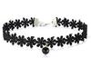 Pop Hollow Black Leather Velvet Choker Necklace Layer Jewelry Goth Necklace for Women Choker Collarbones Necklace