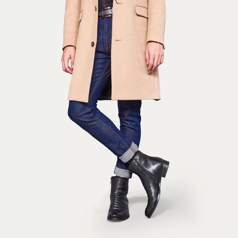 Herren Lederstiefel Herren Freizeitschuhe Niedrige Absätze Rutschfeste Verschleißfeste Wärme Business Komfort Männliche Stiefel Botines Para Hombre