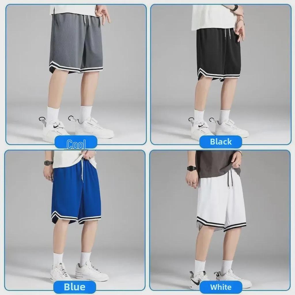 Men's Quick-Dry Mesh Basketball Shorts - Loose, Lightweight, Trendy Five-Point Casual Pants