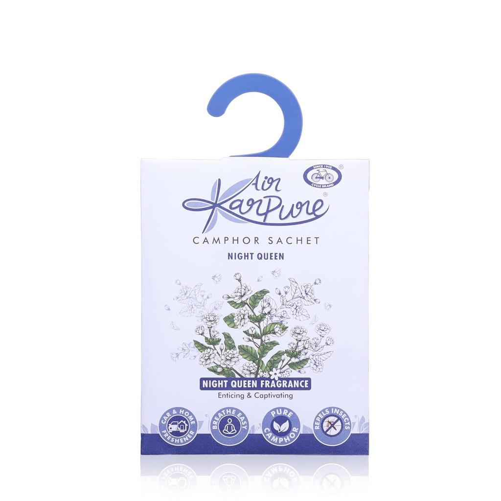 Cycle Pure Karpure Camphor Sachet Pack of 3 Air Freshener for Home Wardrobe Office Car 30 Days