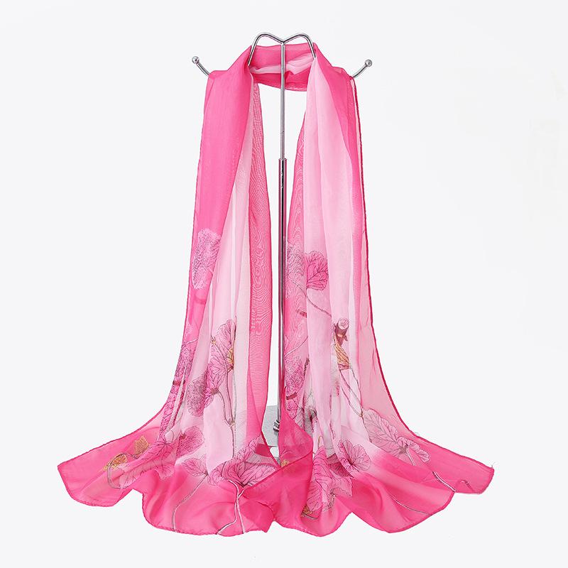 Spring/Summer New Women'S Silk Scarf 50 * 160cm Simulated Silk Twill Square Scarf Fashion Printed Large Square Scarf Professional Scarf