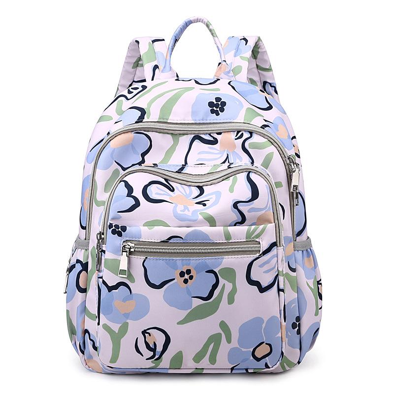 

Женский многофункциональный рюкзак с принтом для путешествий на открытом воздухе, большой емкости фиолетовый