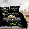 Rick and Morty Spaceship Adventure Bedding Set  Comforter Cover Gift for Bedroom,Includes 1 Cover and 2 Pillowcases, No InsertB311
