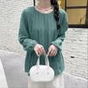 ZANZEA Women Casual Round Neck Solid Color Loose Long Sleeve Blouse