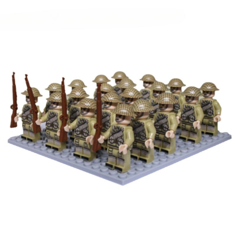 

24 шт./лот военный строительный блок кукла WW2 армия фаланга набор строительный блок игрушка