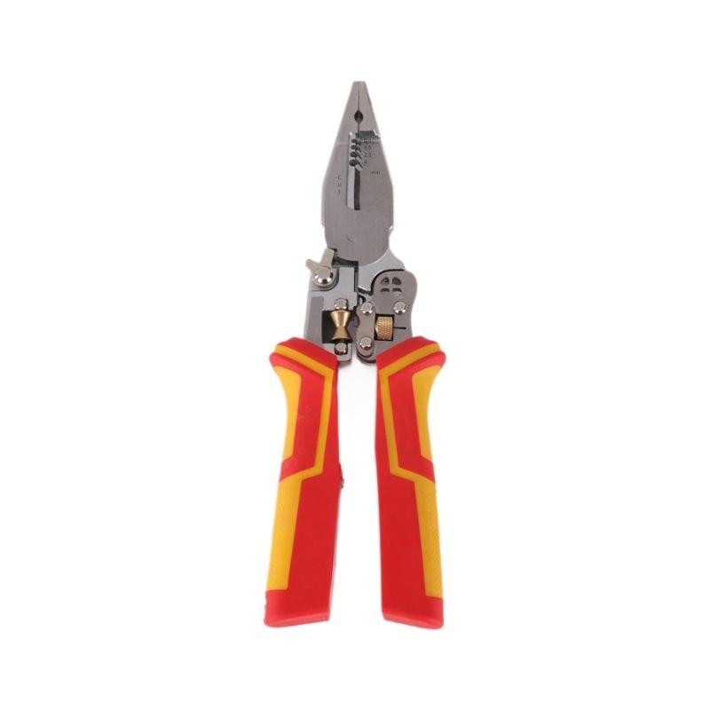 

Многофункциональный инструмент для снятия изоляции 8 в 1 Профессиональный инструмент электрика Тестер напряжения Кабелерез Обжимные клещи для электропроводки