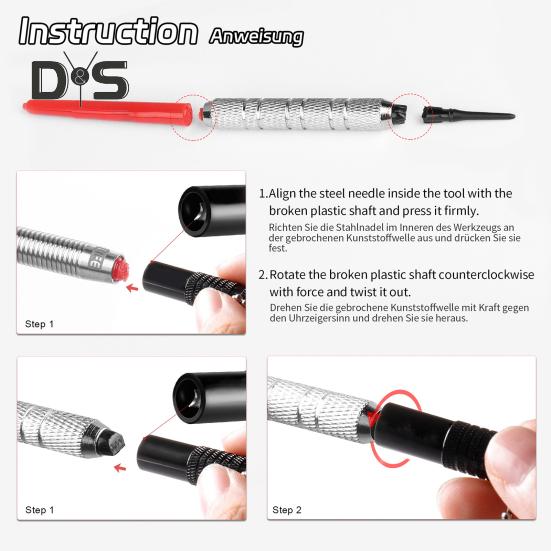 Broken Shaft Removal Tool Broken Dart Tip Extractor Dart Point Puller Repair Accessory for Steel And Soft Dart