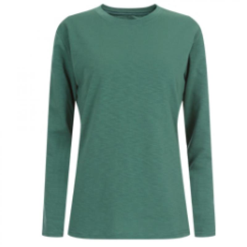 Shop   Women Round Neck CoTTon Span Daily Plain Long Sleeve T shirT Dai Wsh 2032