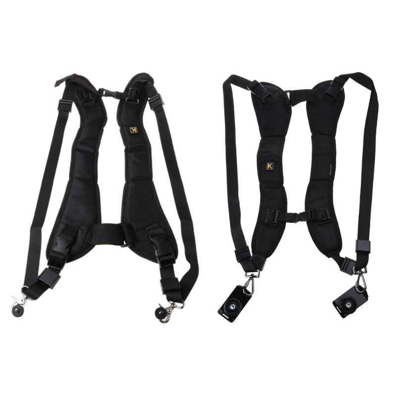 Double Dual Shoulder Camera Neck Strap Quick Rapid Sling Camera Belt for Digital SLR DSLR for  Camera Belt