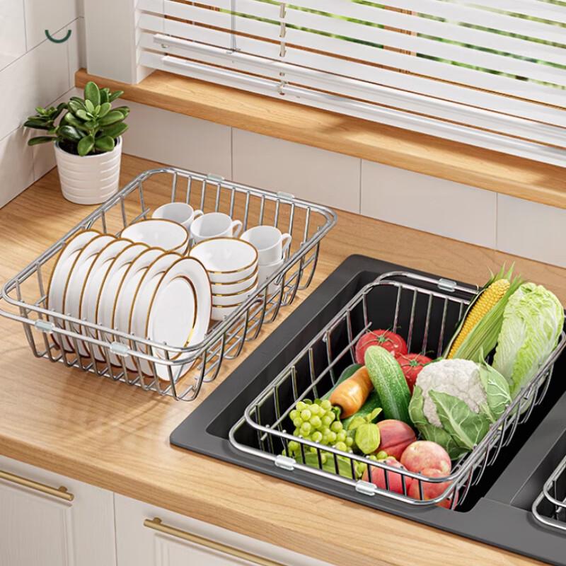 Beifu Expandable Stainless Steel Kitchen Sink Dish Drying Rack