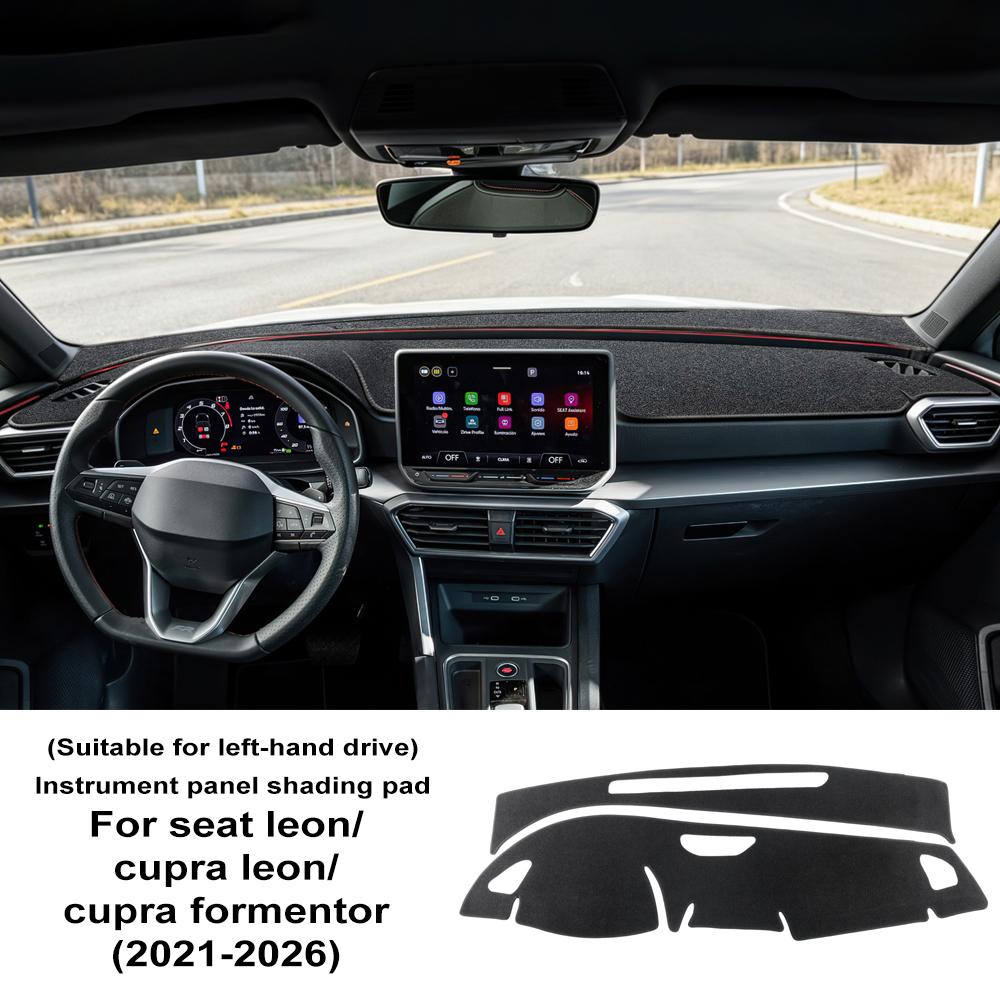 For Cupra Formentor/Cupra Leon/Seat Leon 2021 2022 2023 2024 2025 2026 Car Dashboard Cover Flannel Mat Avoid Light Pad. Regular Style LHD