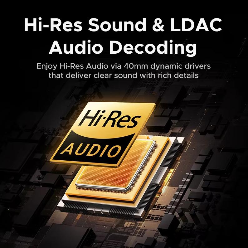 UGREEN HiTune Max6 Head mounted Bluetooth Wireless Earphones with 48dB Noise Reduction and 120 hour Battery Life Suitable for Apple, Huawei, Xiaomi