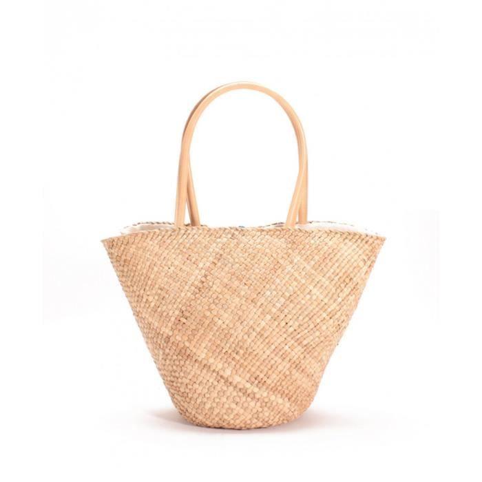 Scooter - SCOOTER - Panier Bleu canard - 100% Paille - Doublure 100% Lin - Adulte