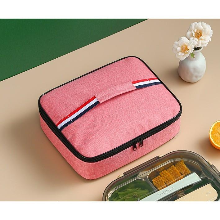 New Student Food Insulated Bag Large Capacity Portable Lunch Insulated Bag Bento Bag Outdoor Portable Waterproof Lunch Box Bag