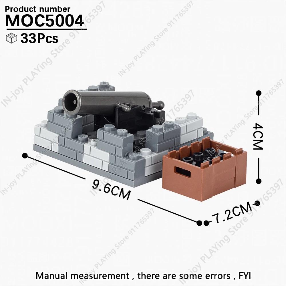 MOOXI Simulierte Militärkriegs-Bausteine WW2 Schlachtfeldruinen Artilleriekanonen Modell MOC Steine Erwachsenen-Set Spielzeug für Jungen